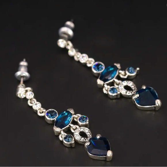 Jewelry - Sterling Silver Cubic Zirconia Dangle Post Earrings